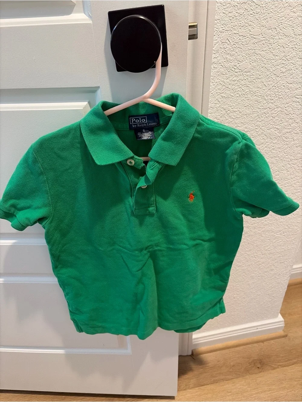 Ralph Lauren Boys' Emerald Green Polo with Orange Logo